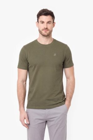 Men's Crew Neck Jersey T-Shirt — Burnt Olive/Olive