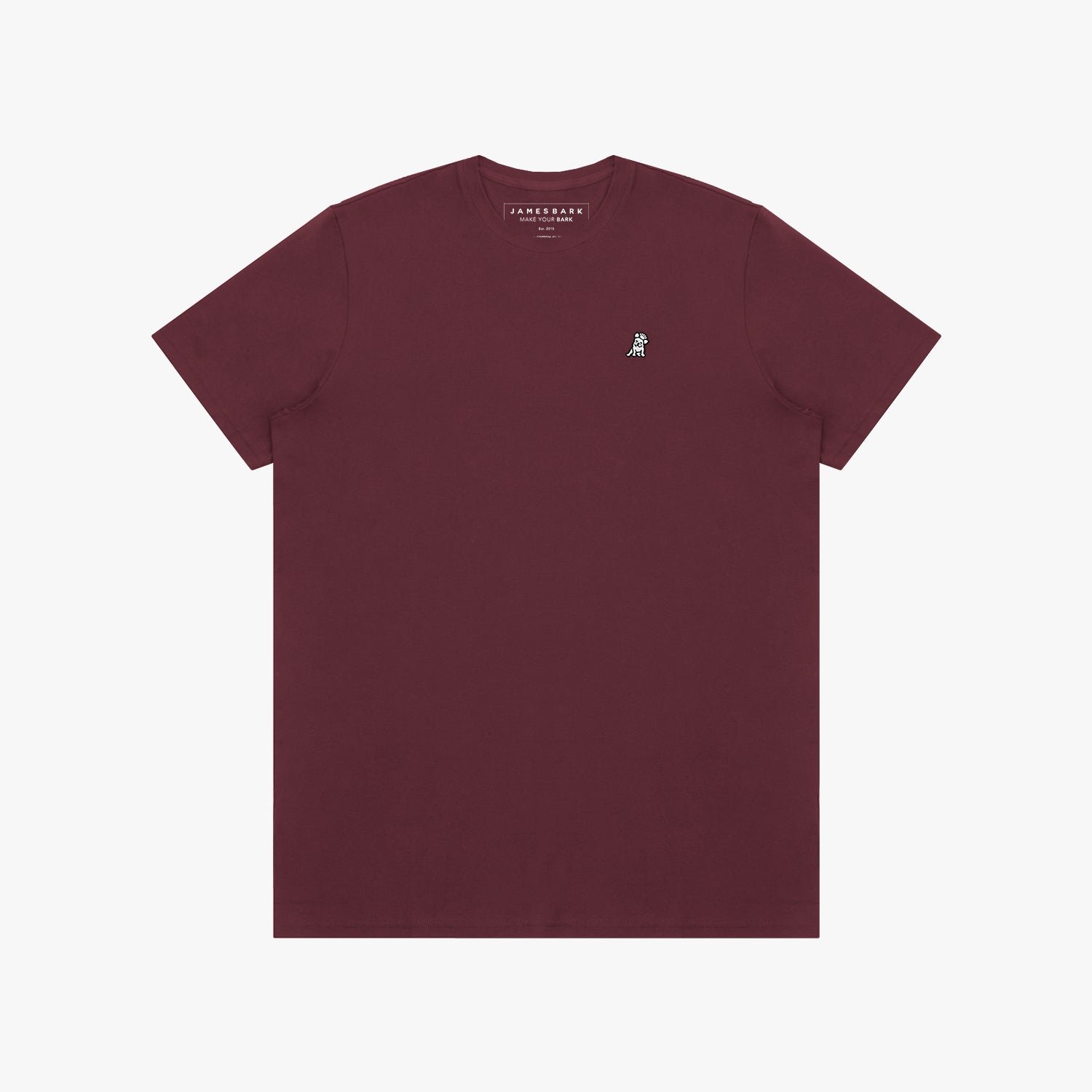 Men's Crew Neck Jersey T-Shirt — Tawny Port/White - Image 4